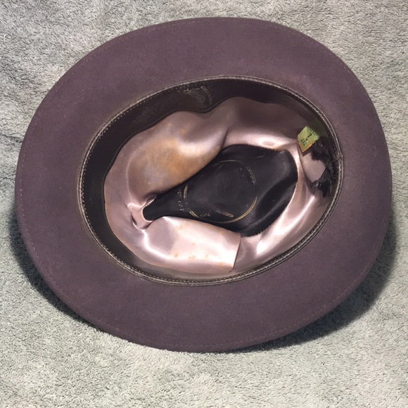 Bee Hats gray wool custom made gray short brim fedora size 7 dynafelt - Picture 6 of 15